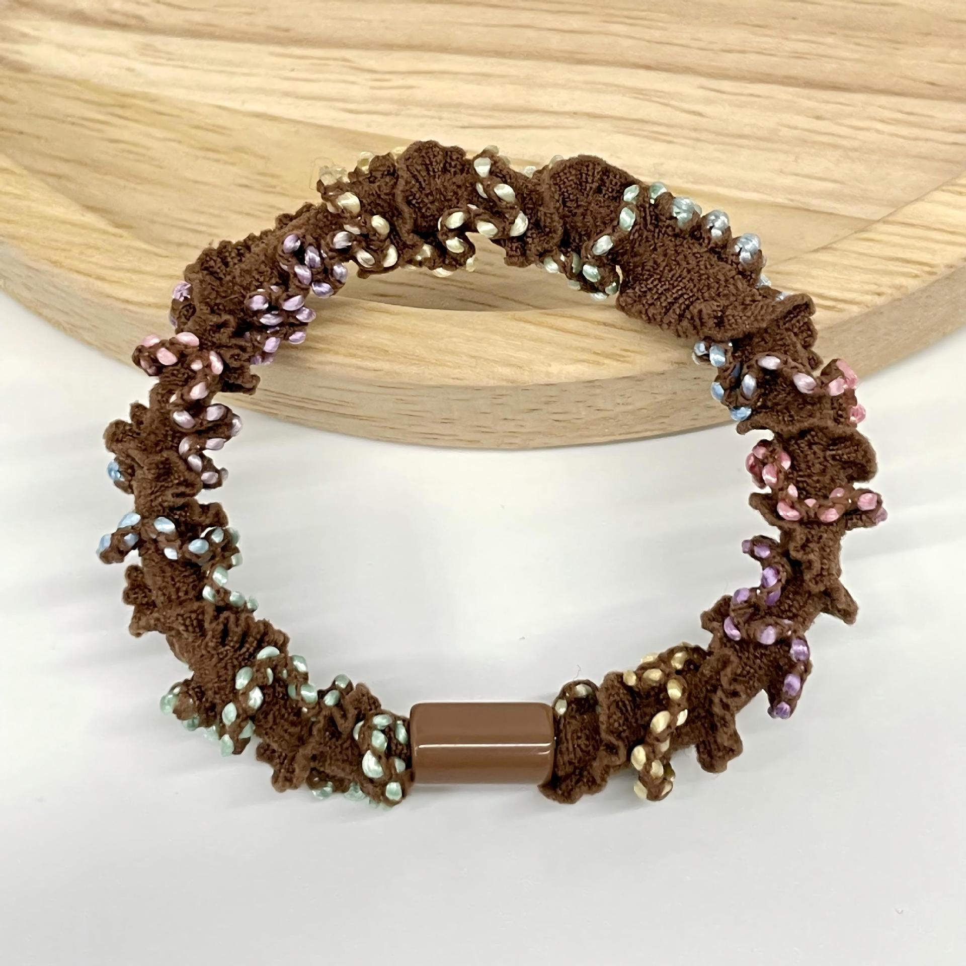 Wholesale fashion hair ring hair high elastic woven seamless hair rope